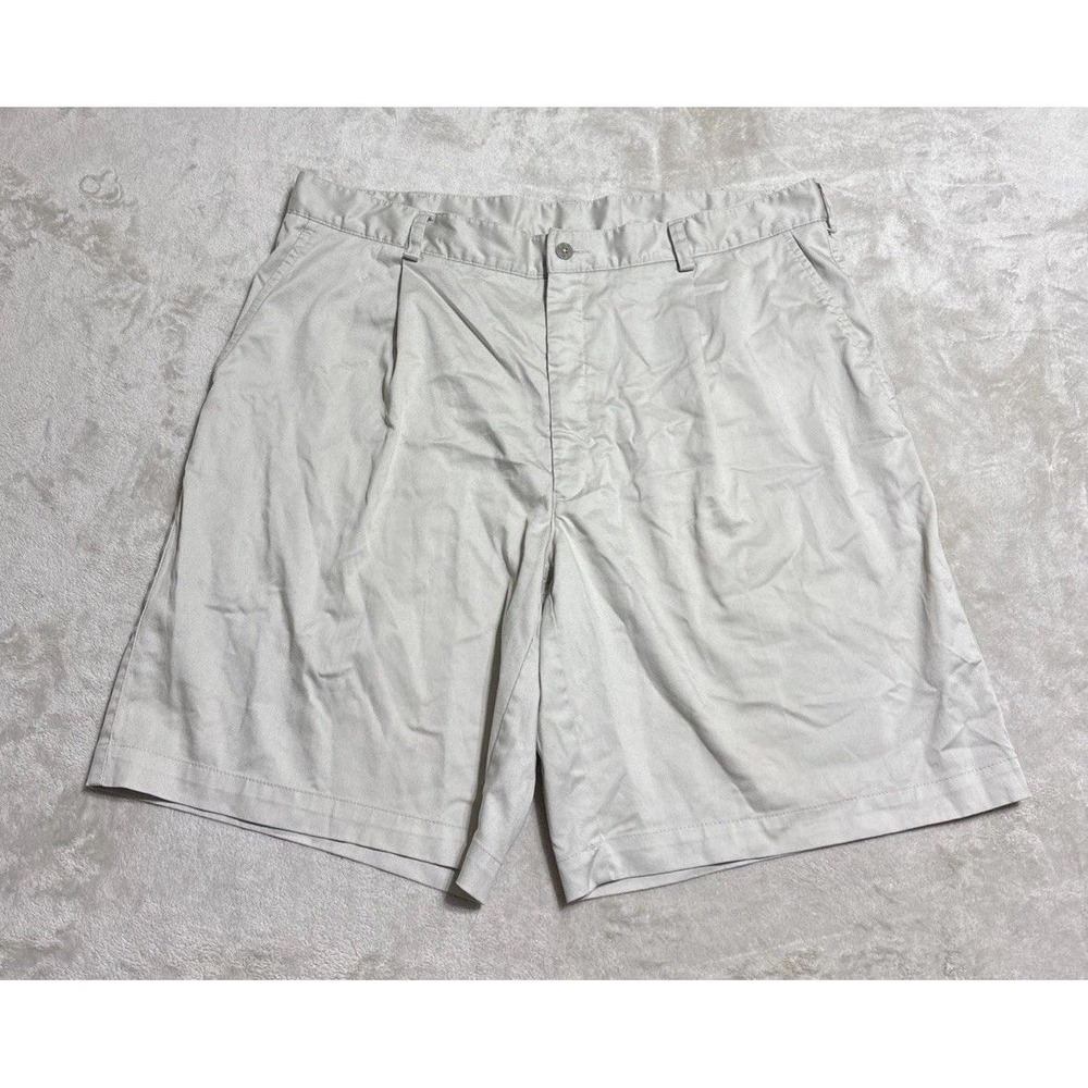 Vintage Y2K Nike Golf Shorts Men's Size 38 Beige Chino Pleated Front
